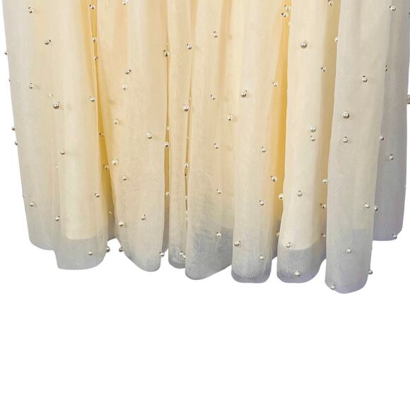 Ava Gowns Pearl Mini Dress Ivory Tulle Lace Up Back Coquette Bridal Size 16 New - Picture 9 of 16